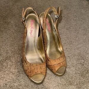 Lilly Pulitzer Tan Wedges